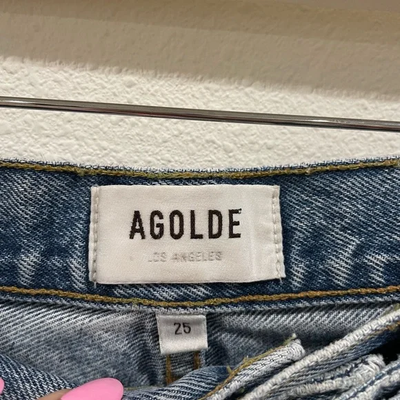 Agolde Belted Baggy Wide Leg Barrel Jeans Size 25 - Picture 4 of 8